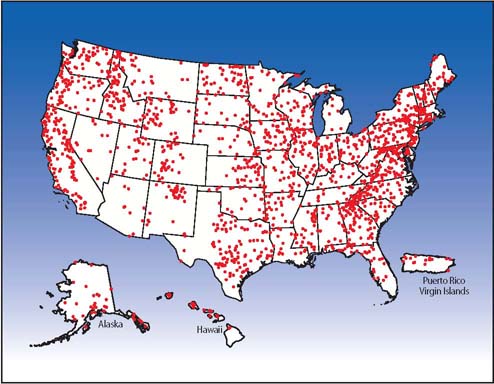 Map showing location of 1,659 Hydro-Climatic Data Network (HCDN) streamgaging stations.