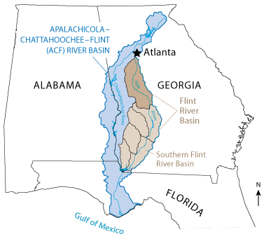 Location map of the river basin