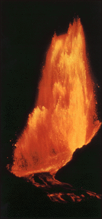 Highest lava fountain ever observed