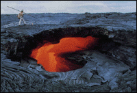 Collapsed roof of lava tube