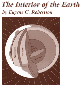 Cross sectional diagram showing the interior of the Earth