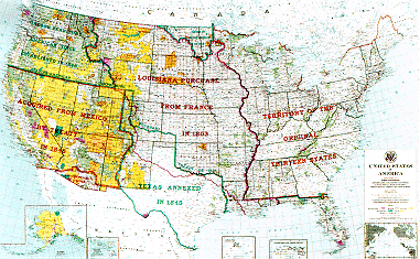 A color map of the USA showing the growth boundaries.