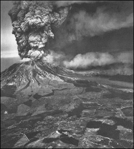 Mount St, Helens about noon on May 18, 
1980, 3 hours after beginning of eruption
