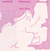 A section of a a USGS topographic map separate, purple layer.