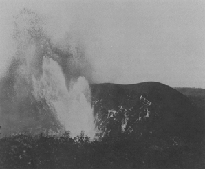 Photograph of lava and volcanic debris from 1959 eruption of Kilauea Volcano