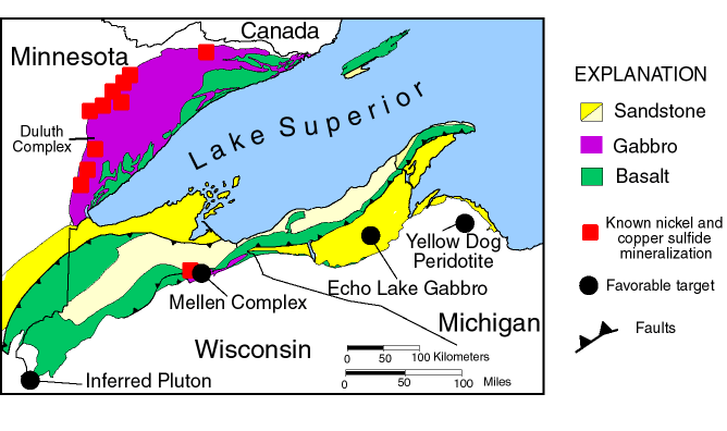 Geologic map of western Lake Superior