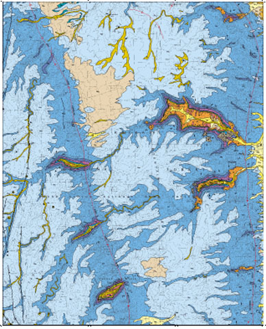 Image of geologic map of Cane quadrangle