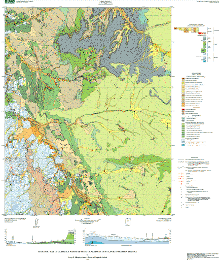 image of geologic map of Hidden Hills and vicinity, Mohave County, northwestern Arizona