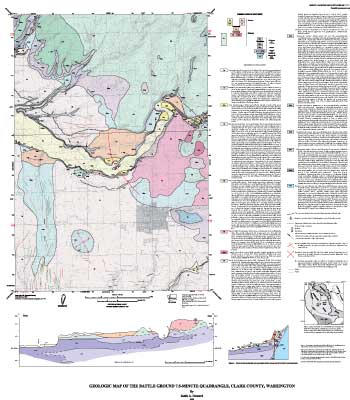 graphic image of Battle Ground geologic map