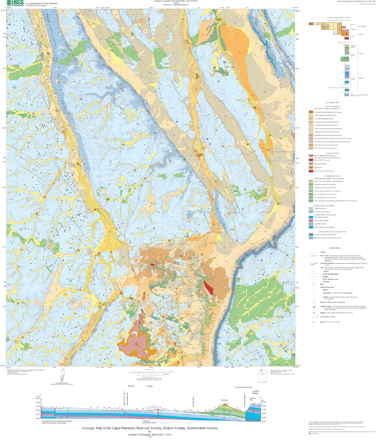 page-size image of the Unpper Hurricane Wash geologic map