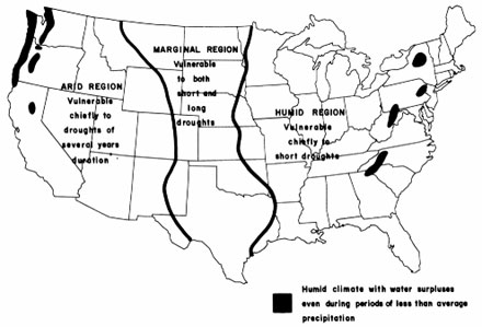 Map showing how vaulnerable earch section of the USA is.