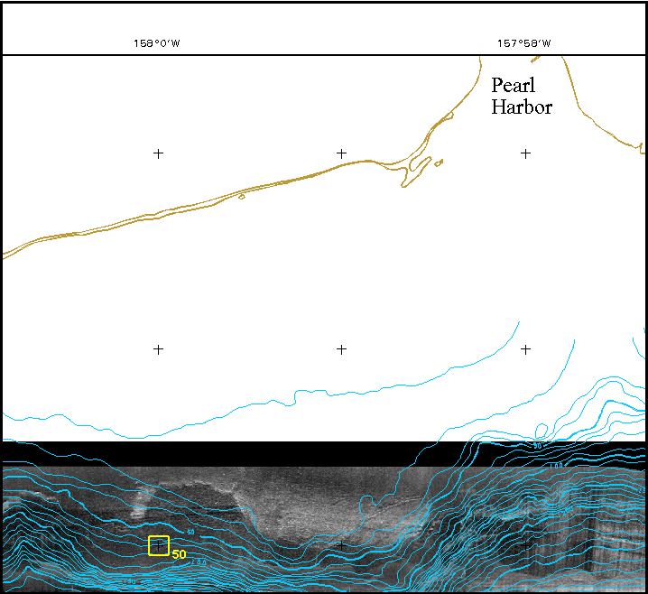 section of sidescan-sonar image 