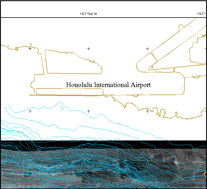  section of sidescan-sonar image 