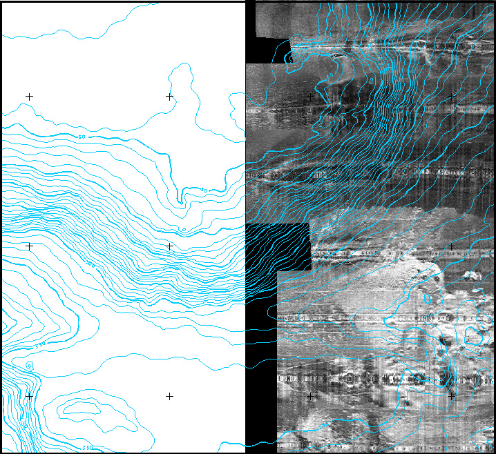  section of sidescan-sonar image 