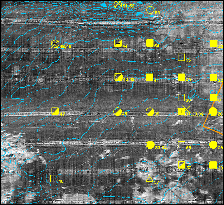  section of sidescan-sonar image 