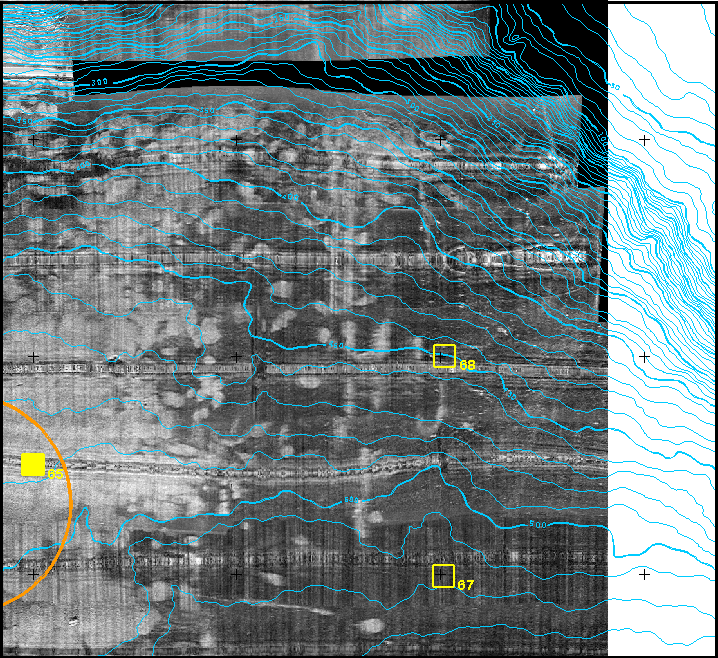  section of sidescan-sonar image 