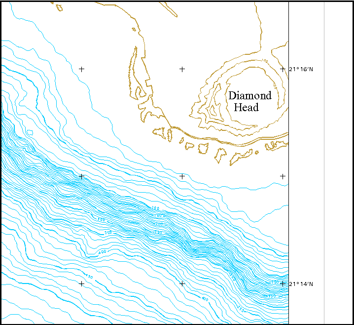  section of sidescan-sonar image 