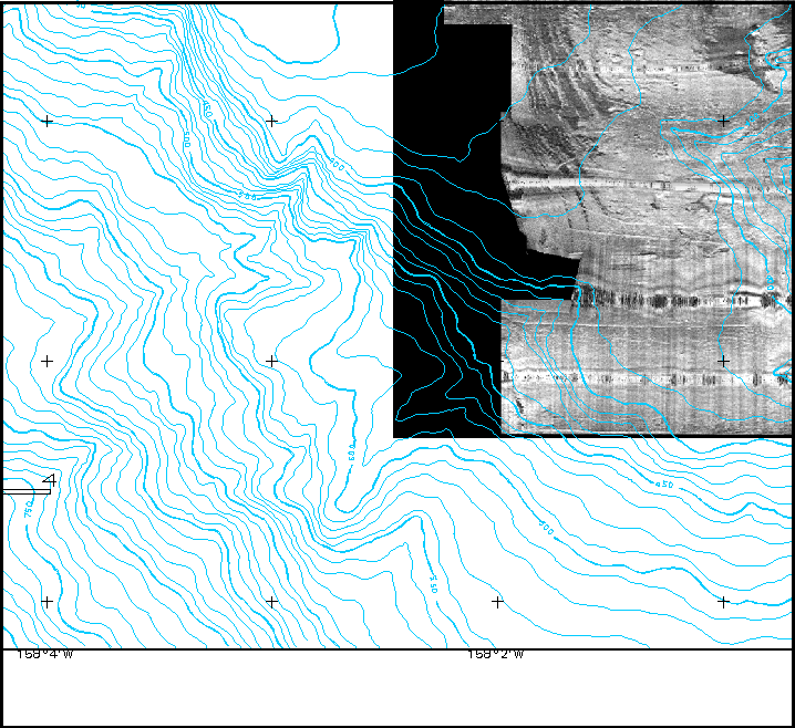  section of sidescan-sonar image 