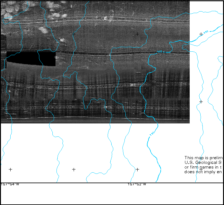  section of sidescan-sonar image 