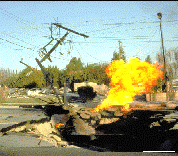 Damage to communications and road system