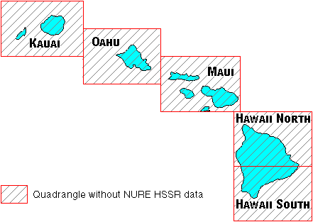 Image Map for selecting quadrangles in Hawaii. Equivalent text links provided below.