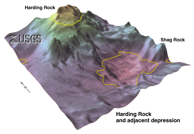 Harding Rock and adjacent depression