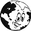 illustration of earth as a happy face