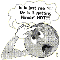 illustration of the earth as a hot person