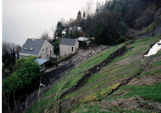 Landslide in Seattle.