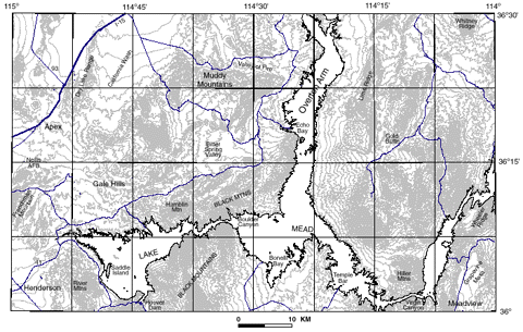 Index map of the quadrangle showing major physiographic features