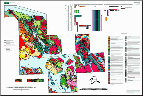 Reduced image of the Duncan Canal-Zarembo Island area geologic map
