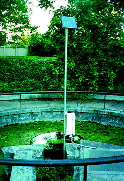 Figure 2. Monitoring equipment at Southwest Texas State University research well, San Marcos, Texas