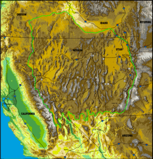 Great Basin shaded relief image