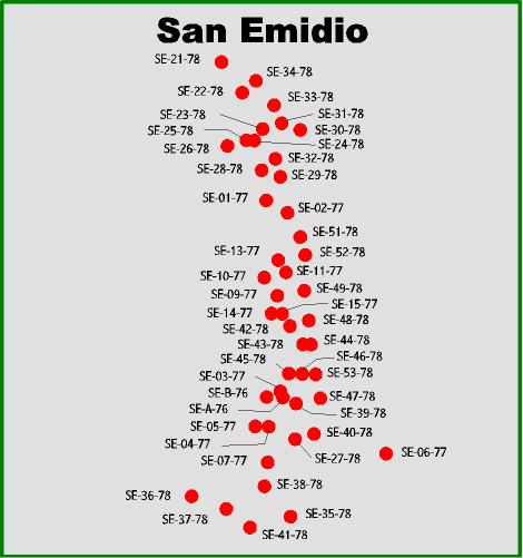 San Emidio well location map