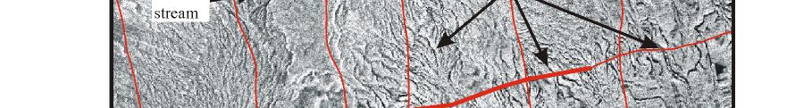 Figure 10.  Sidescan sonar image showing part of a submerged alluvial fan