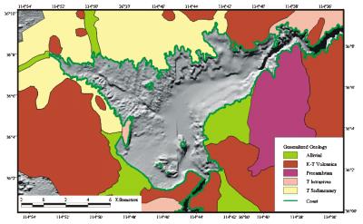 Figure 2. Generalized geology of the area surrounding Lake Mead.