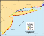 Figure 6. Map of the coastal slope variable for the New York to New Jersey region.