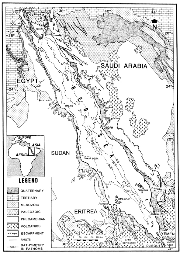 Figure 3a. Index map of the Red Sea region