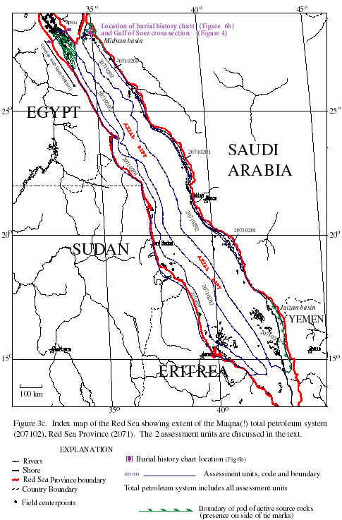 Figure 3c. Index map of the Red Sea