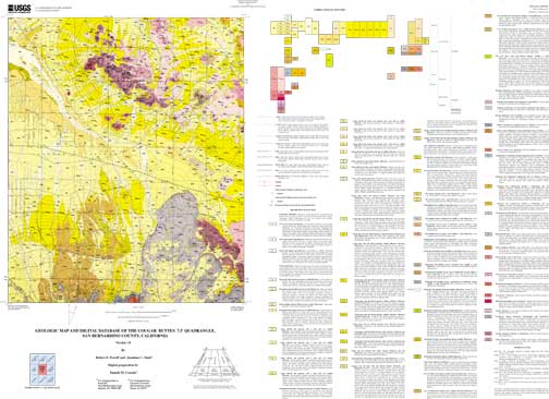 This illustration is a .jpg (JPEG) non-navigable image of the USGS geologic-map plot of the Cougar Buttes quadrangle.