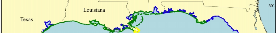 Figure 6. Map of the wave height variable for the U.S. Gulf of Mexico coast.