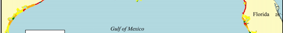 Figure 9.Map of the erosion rate variable for the U.S. Gulf of Mexico coast.