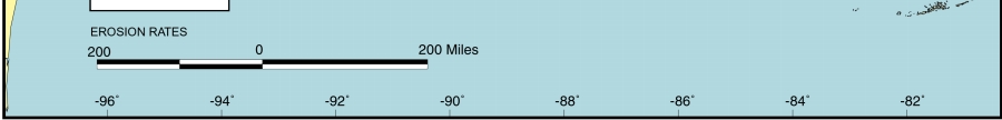 Figure 9.Map of the erosion rate variable for the U.S. Gulf of Mexico coast.