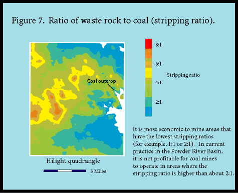 Figure 7. Ratio of waste rock to coal (stripping ratio)