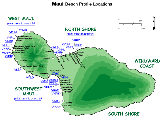 [Maui Beach Profile Location Map]