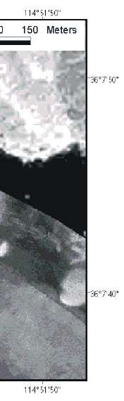 Figure 10.  Sidescan image of the delta front part of the delta off Las Vegas Wash.