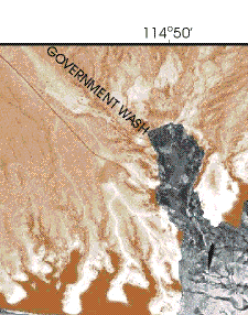 Figure 3. Sidescan sonar image of the northwestern part of Las Vegas Bay.