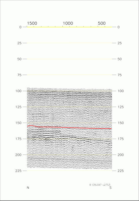 Seismic Reflection Profile,  Year and Line No.: 97L27s3 (51696 bytes)