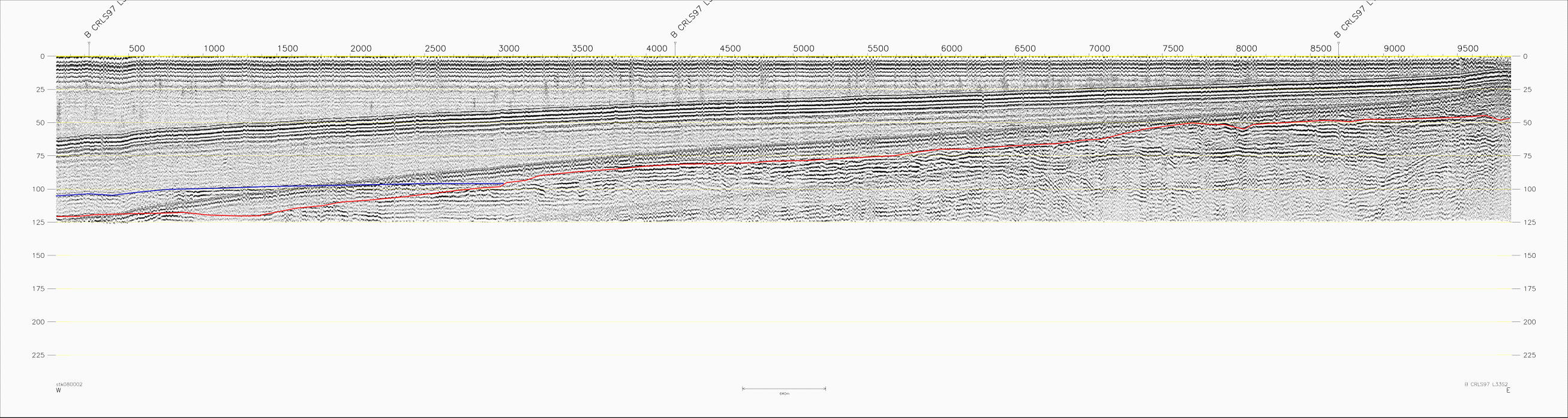 Seismic Reflection Profile,  Year and Line No.: 97L33s2 (376430 bytes)