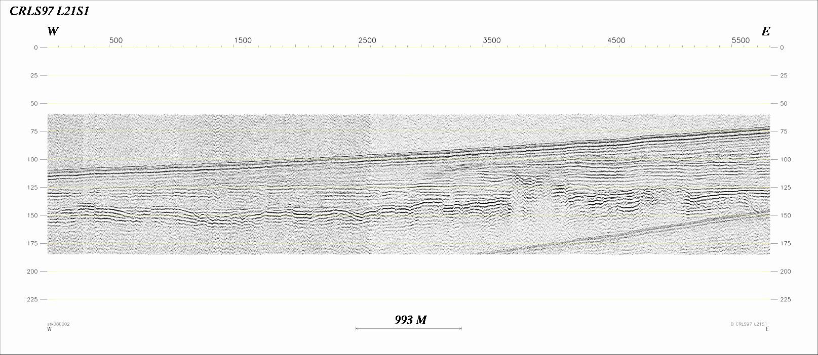 Seismic Reflection Profile Line No.: L21s1 (194532 bytes)